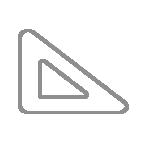 ikona sedy pravouhly trojuhelnik